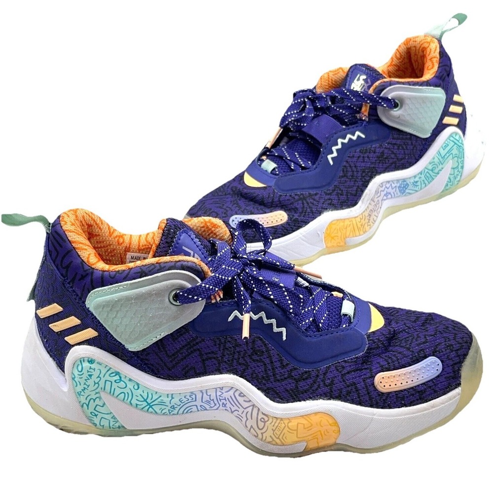 Adidas D.O.N Issue #3 Jazz Purple Yellow Donovan Mitchell DON Sneaker Size 5.5